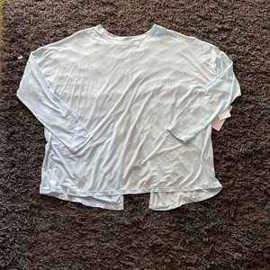 Light blue split back Zella top